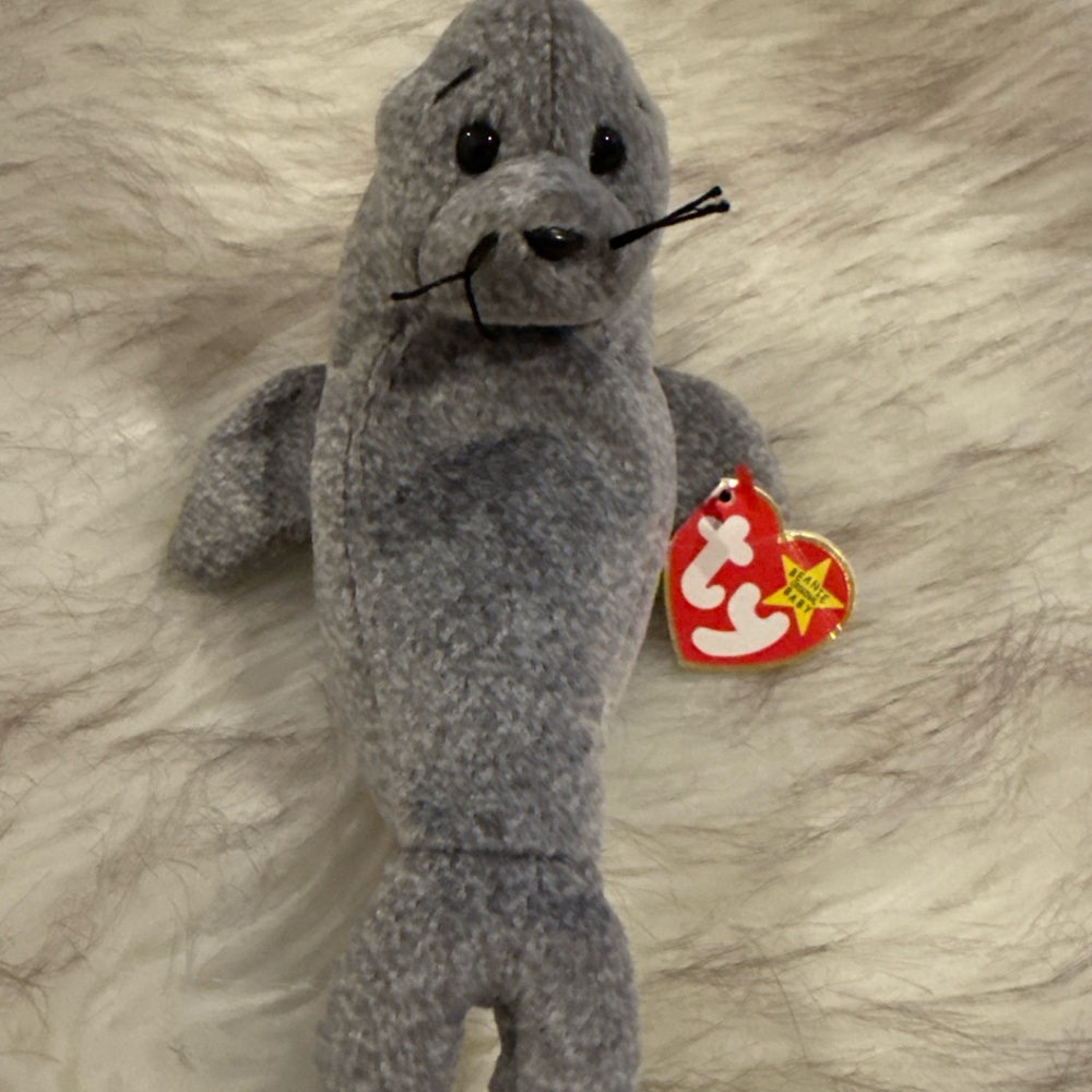 TY Beanie Baby Slippery the Seal Plush Toy